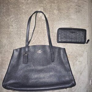 Coach Black Handbag with wallet